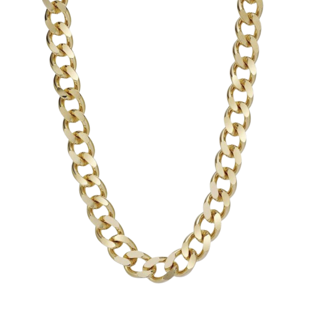 Chunky Cuban Chain Necklace - 18K Gold Plated