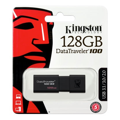 Clé USB 128 GB, USB3.2 kingston DataTraveler 100 Vitesse 100MB/s