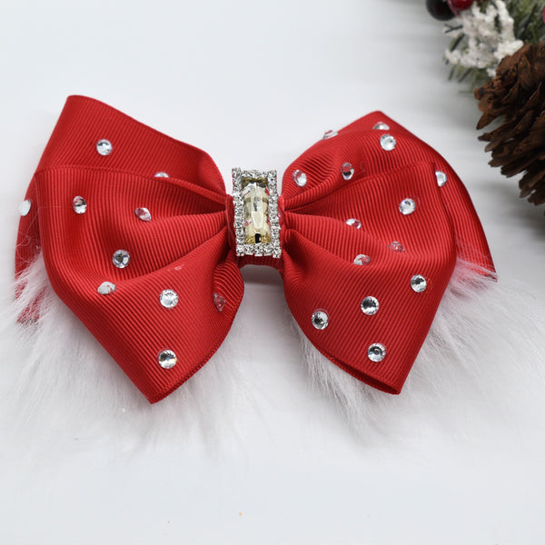  Molain Ribbon Hair Bows Clips 2 PCS 6 Inch Red Ponytail Holder  Cheerleading Big Hairpin Christmas Easter Present Decorative Halloween Day  Hair Accessory Headpiece Headwaer Women : Everything Else