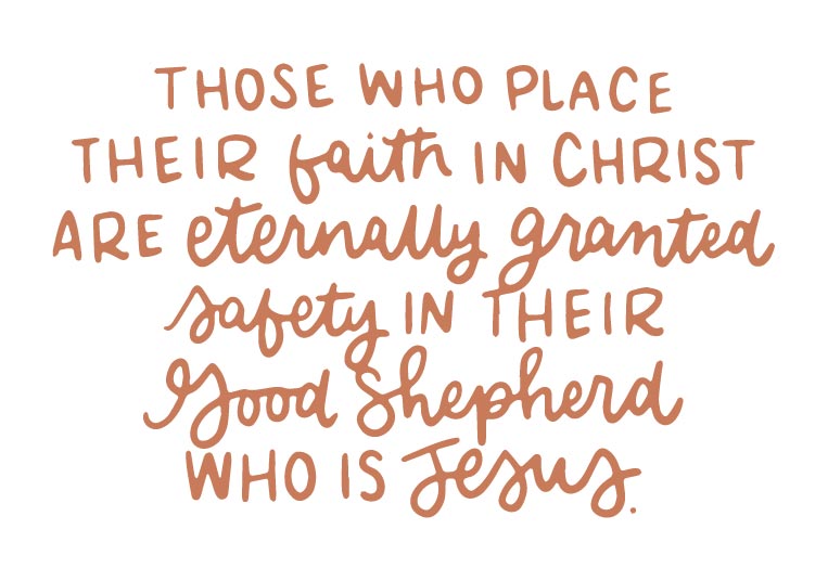 Christians are eternally granted safety in the Good Shepherd, Jesus | TDGC