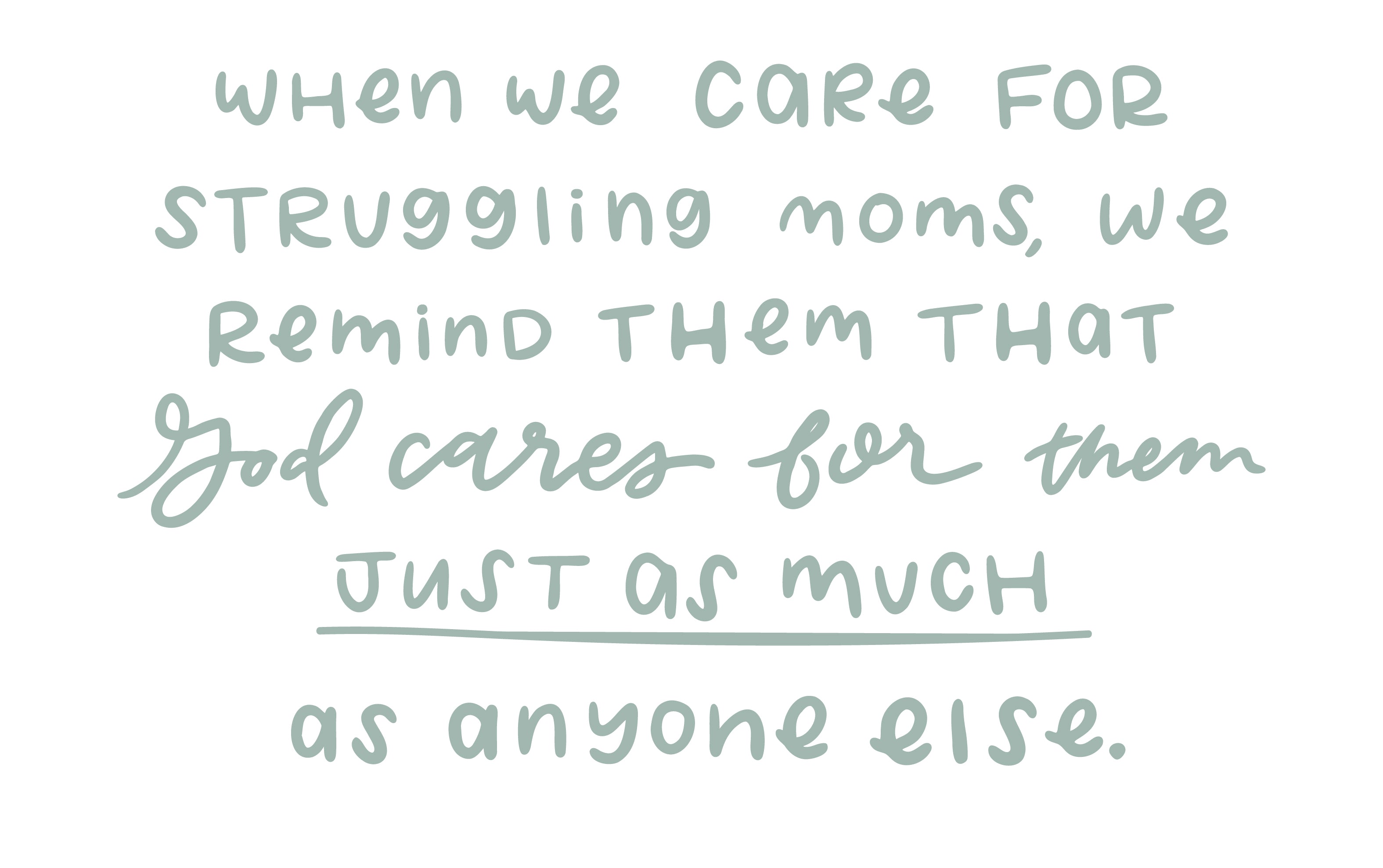 When we care for struggling moms, we remind them that God cares for them | TDGC