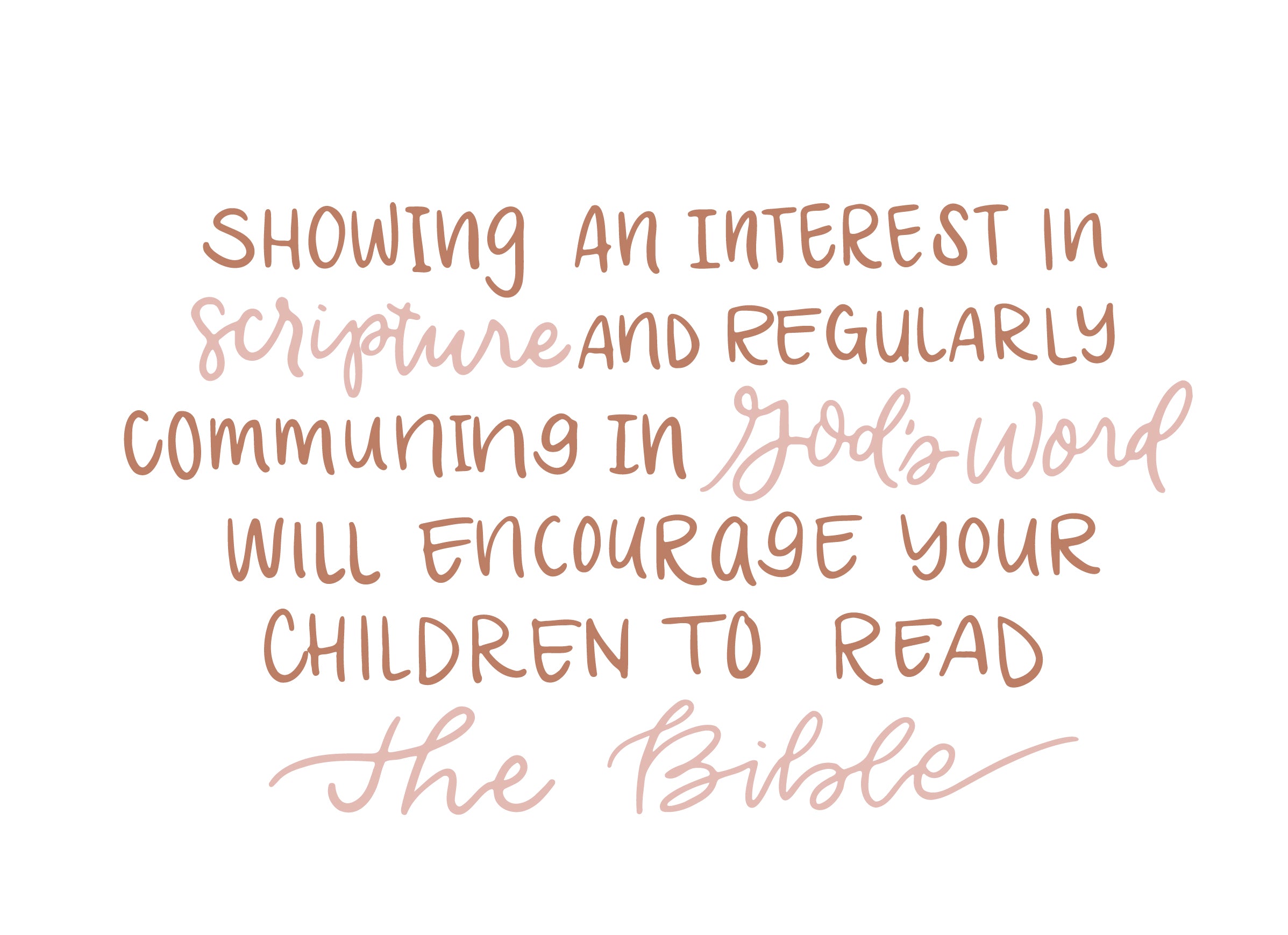 Showing an interest in reading God’s Word will encourage your children to read the Bible | TDGC
