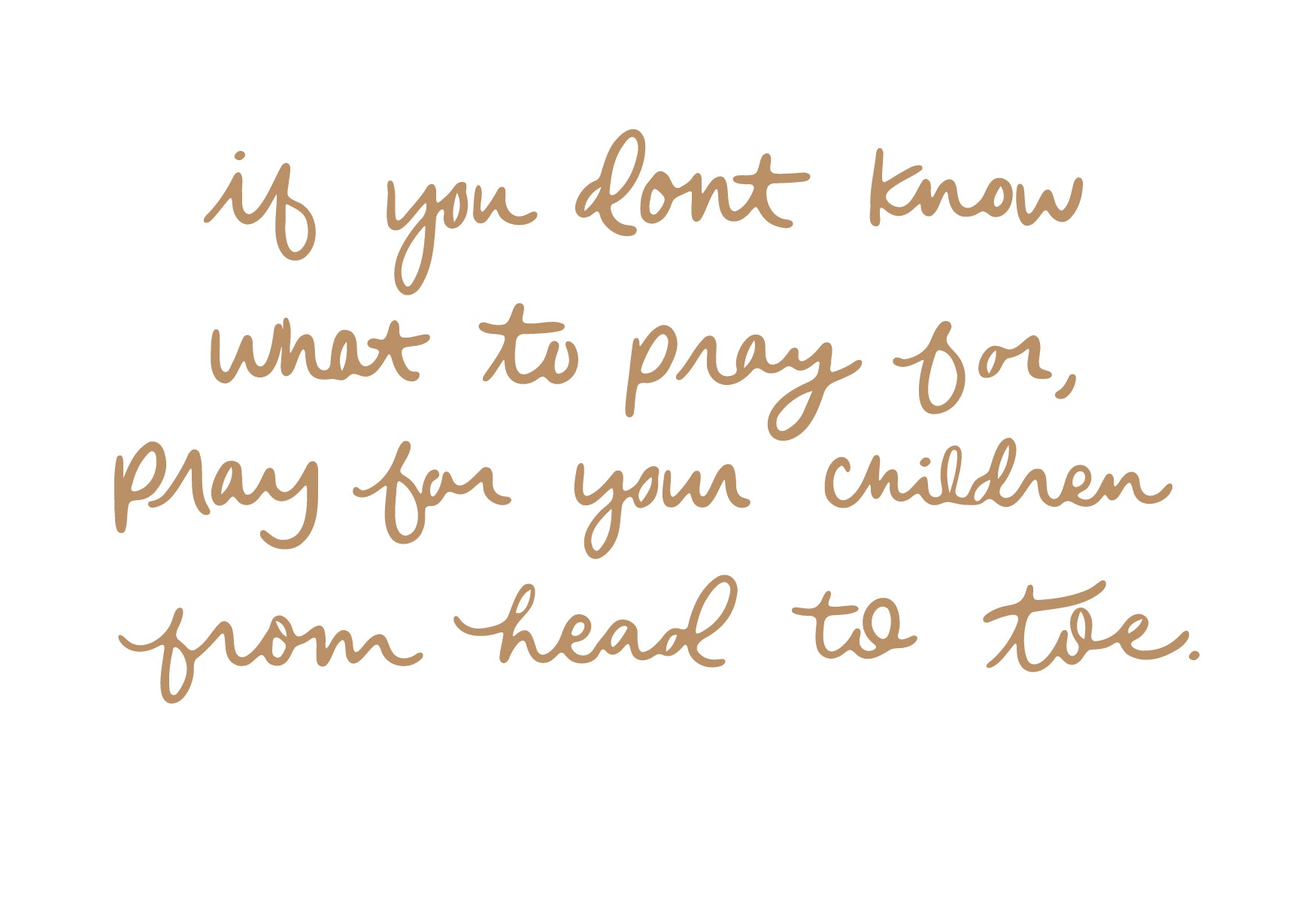 Pray for your children from head to toe | TDGC