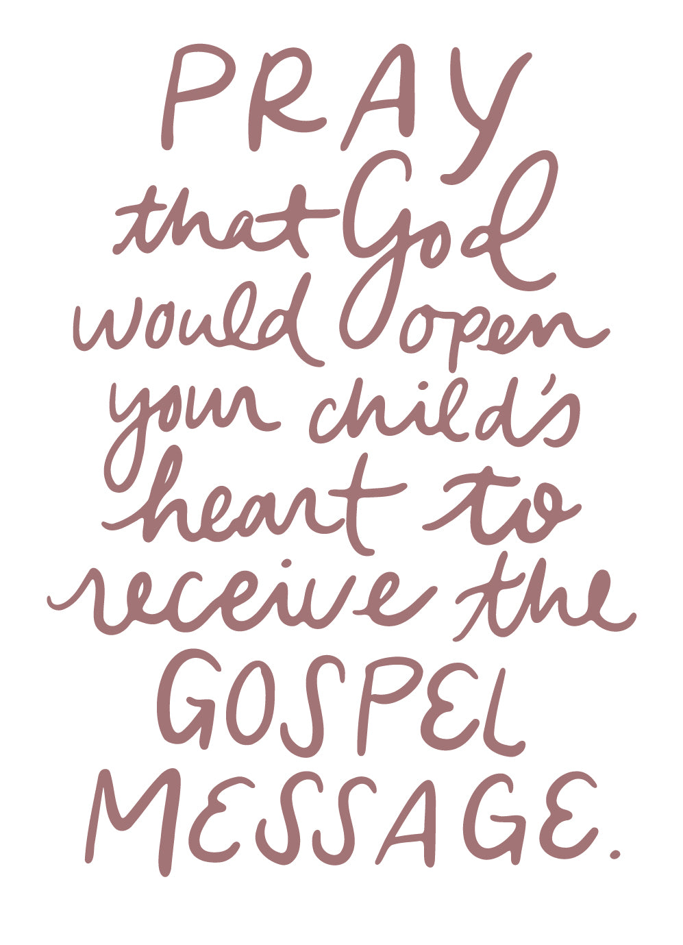 Pray that God would open your child’s heart to the gospel | TDGC