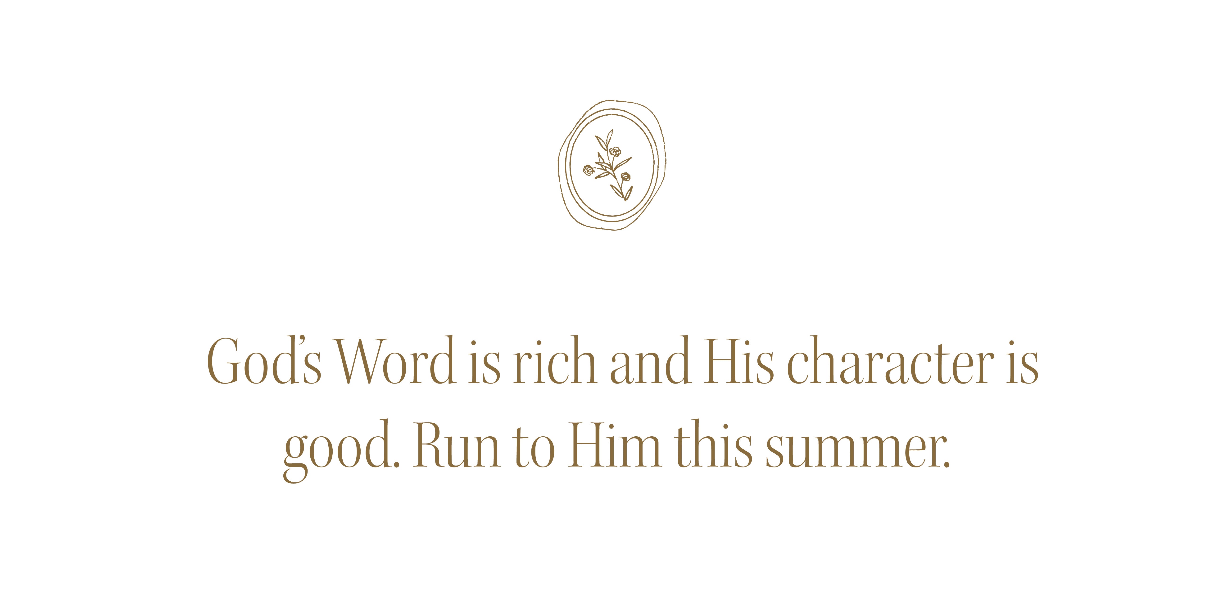 Run to God this summer | TDGC