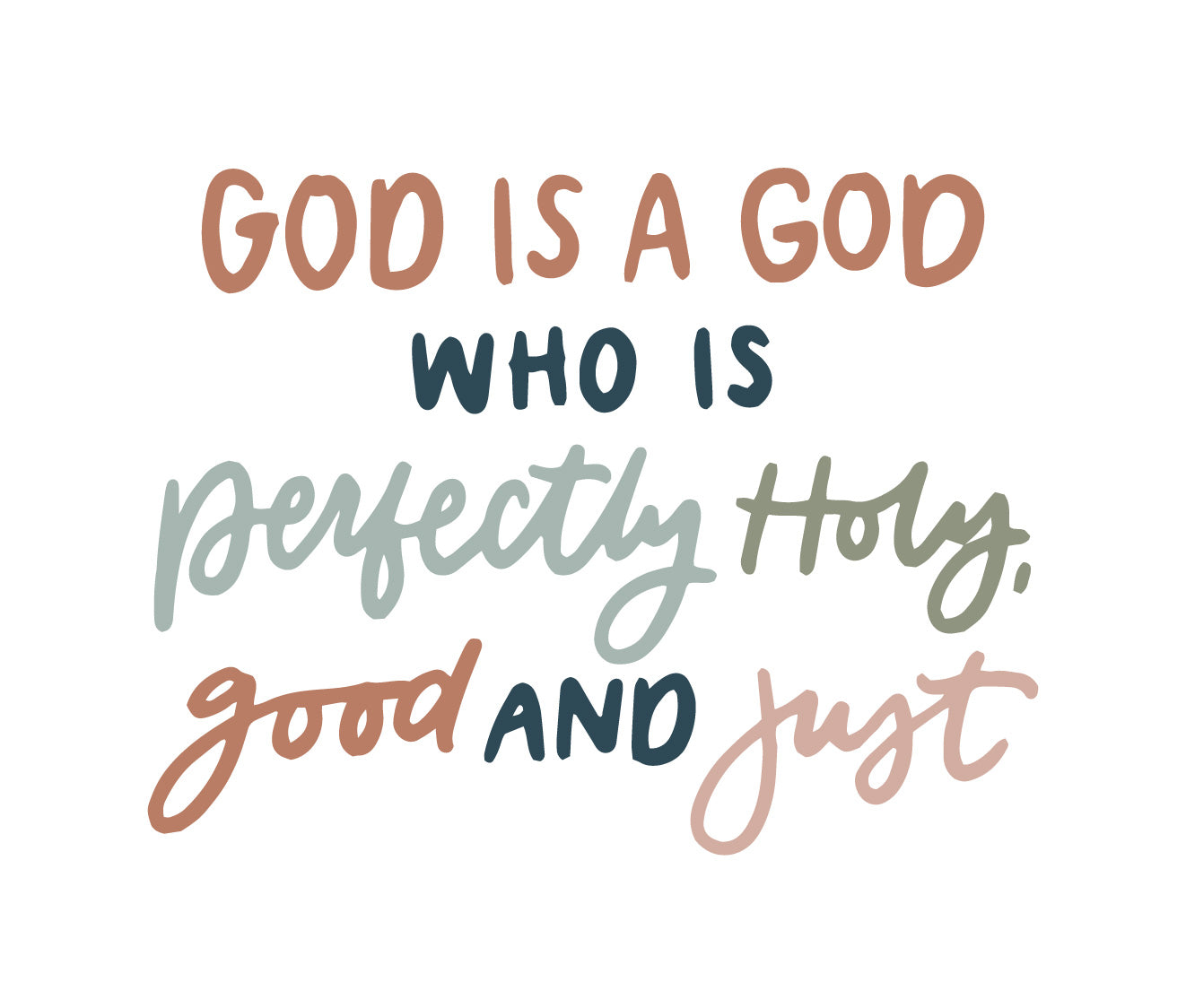 God is a God who is perfectly holy, good, and just | TDGC