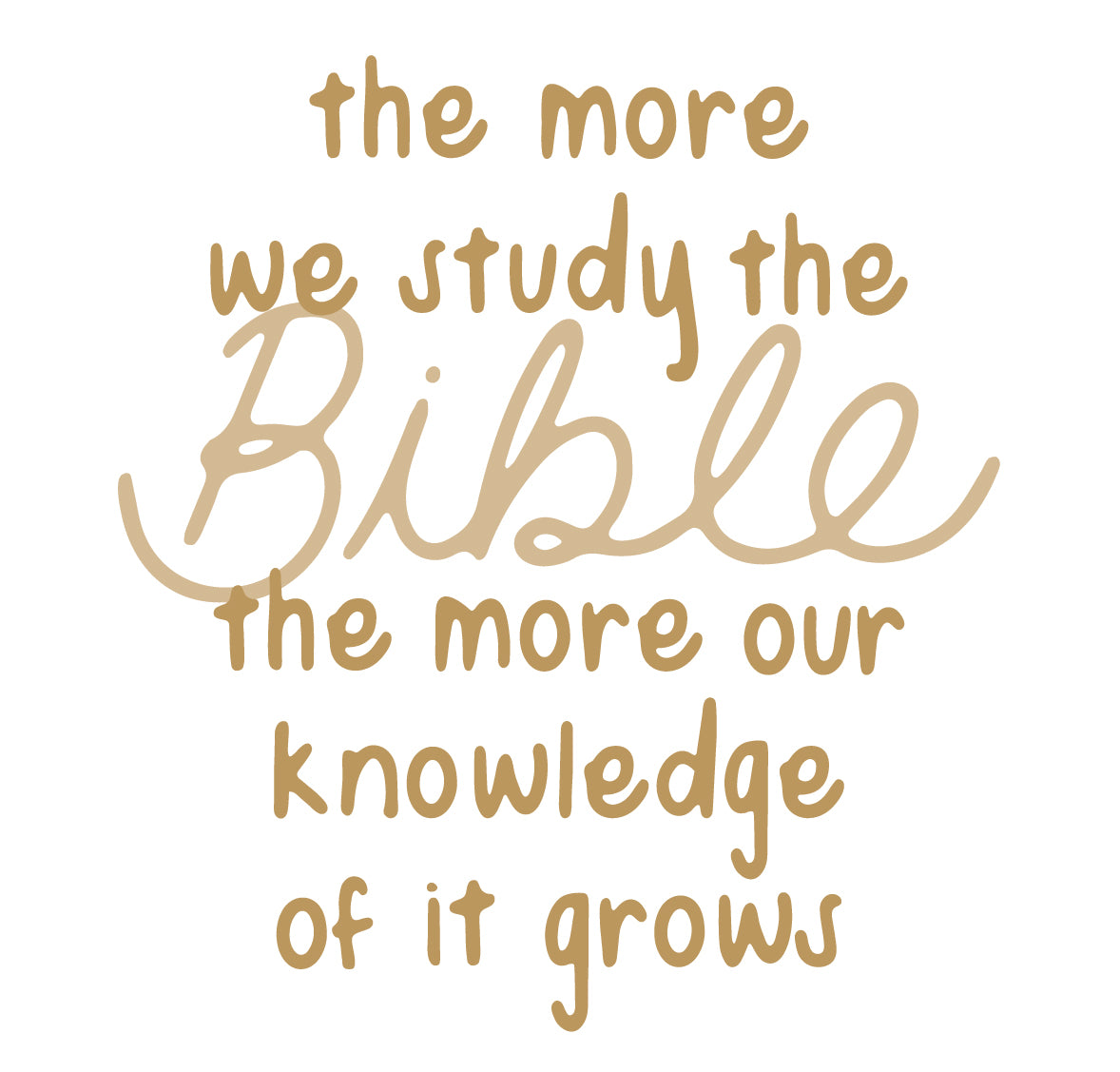 Our knowledge of the Bible grows the more we read it | TDGC