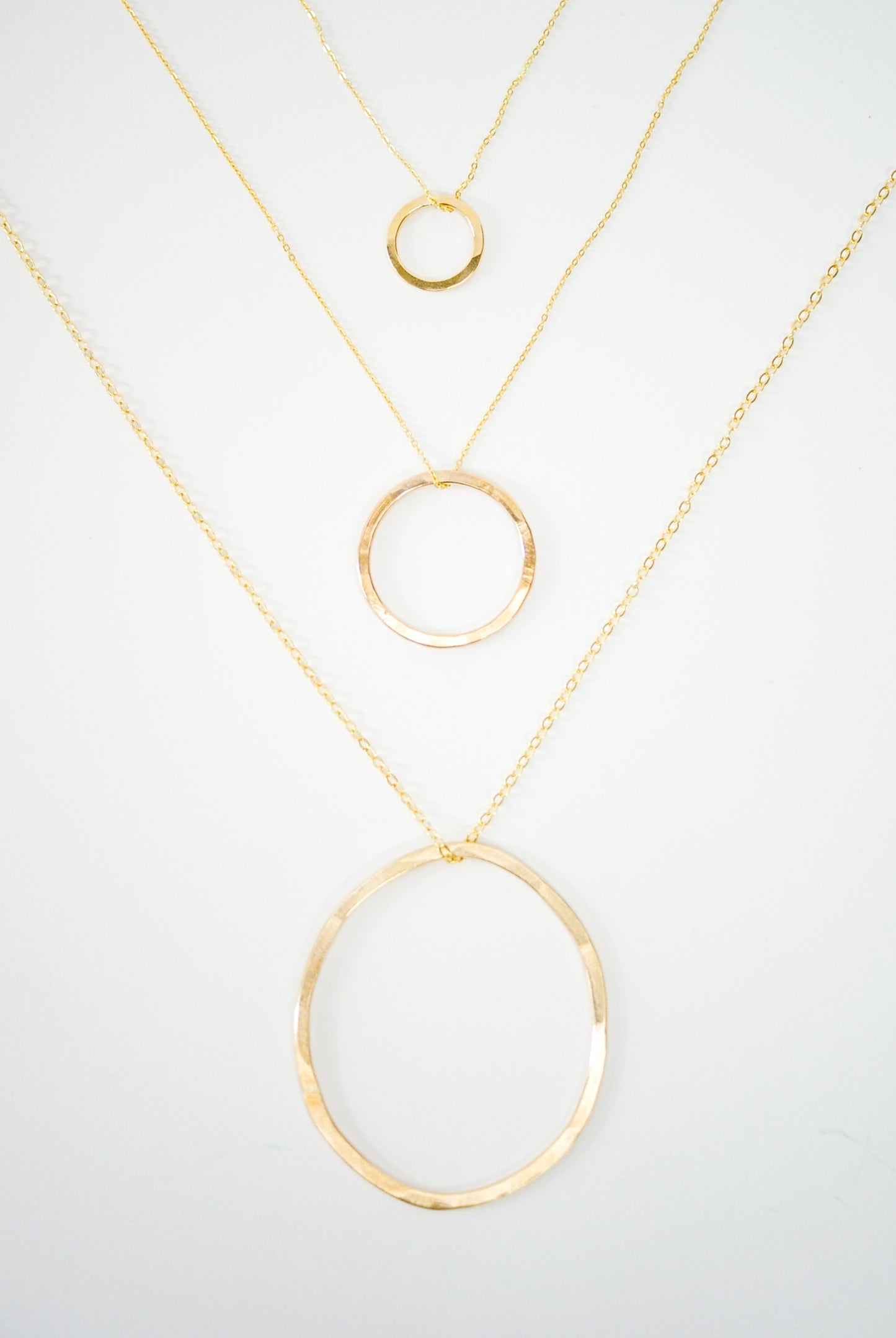 Mini Circle Necklace, Gold Fill, Rose Gold Fill, or Sterling Silver