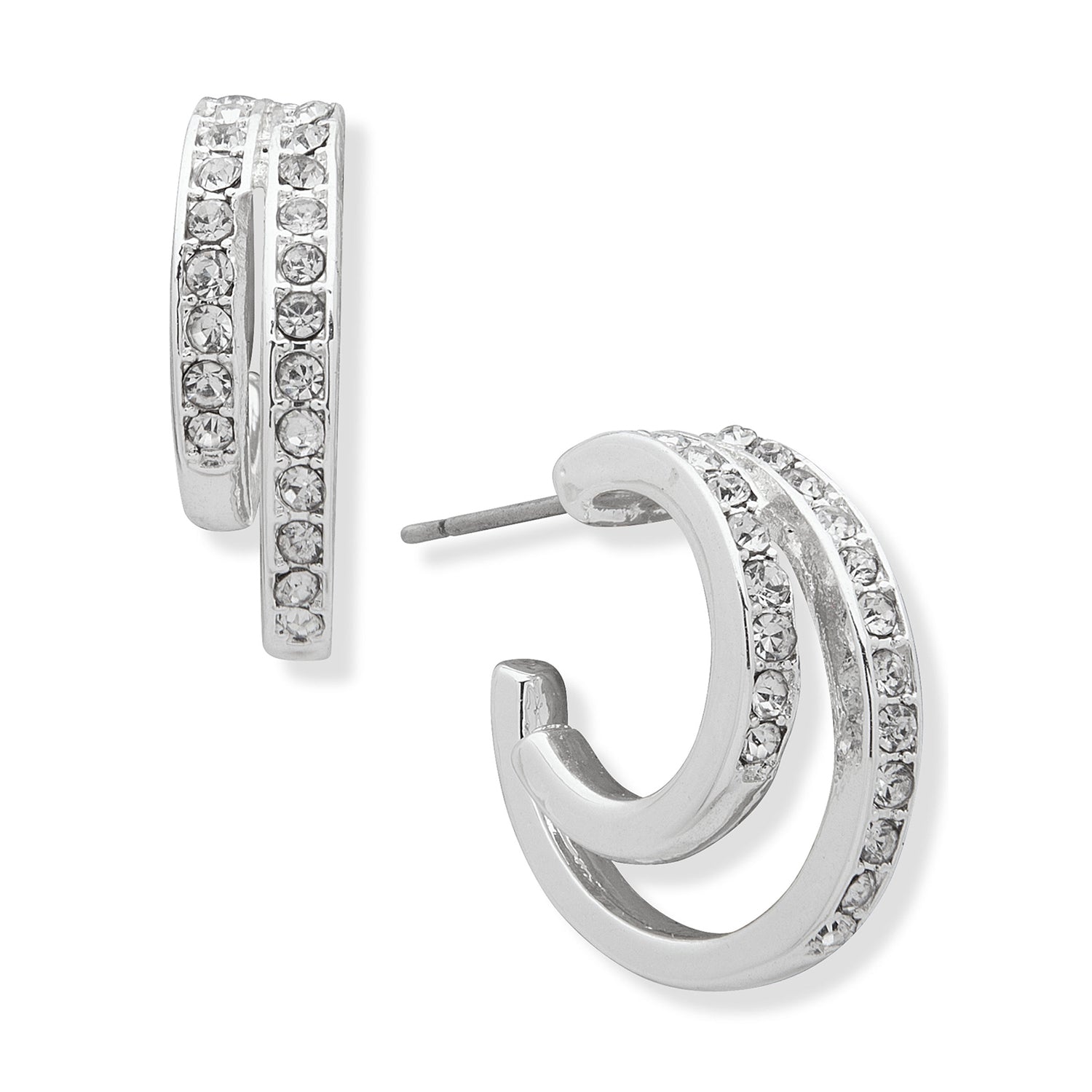 PAVE HOOP EARRINGS