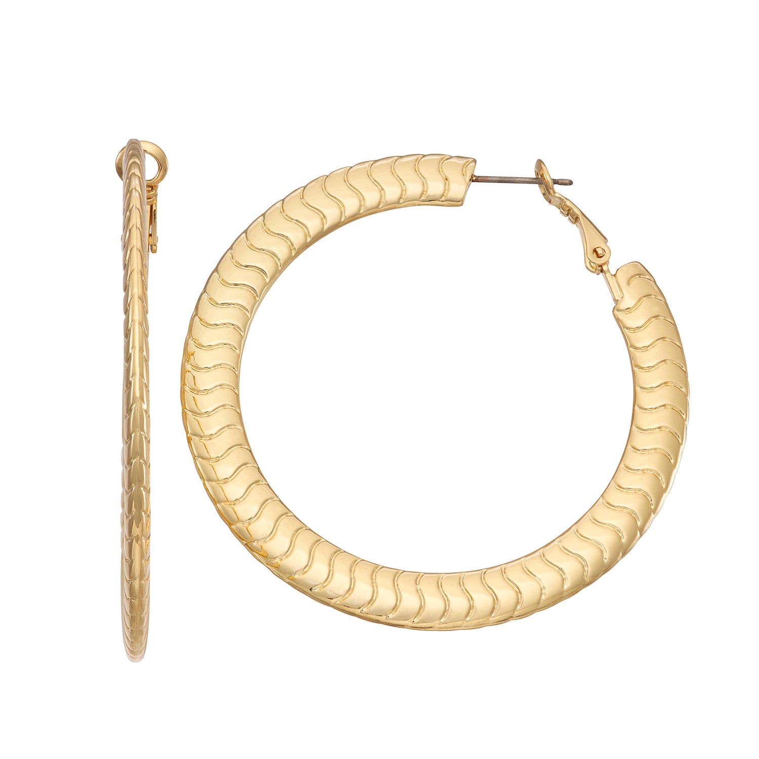 TEXTURED HOOP EARRINGS