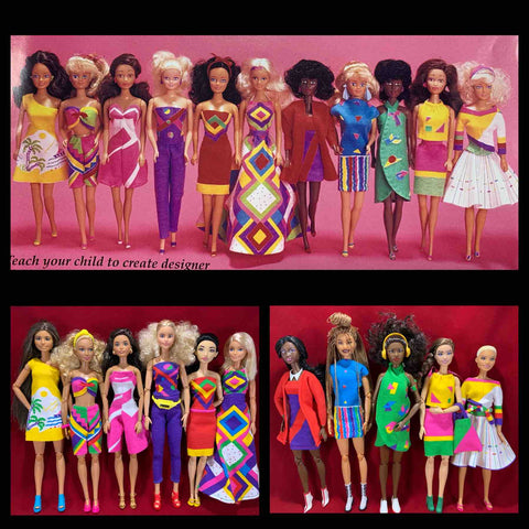 1990's Cut & Sew Kit on Modern-Day Barbie Dolls