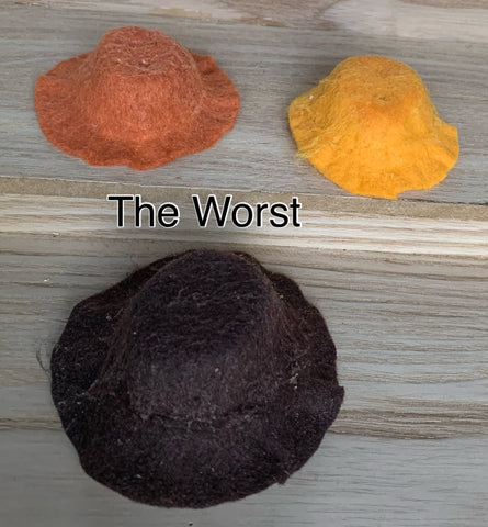 The worst miniature felt hats