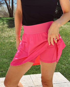 Solid Athletic Skort - Pink