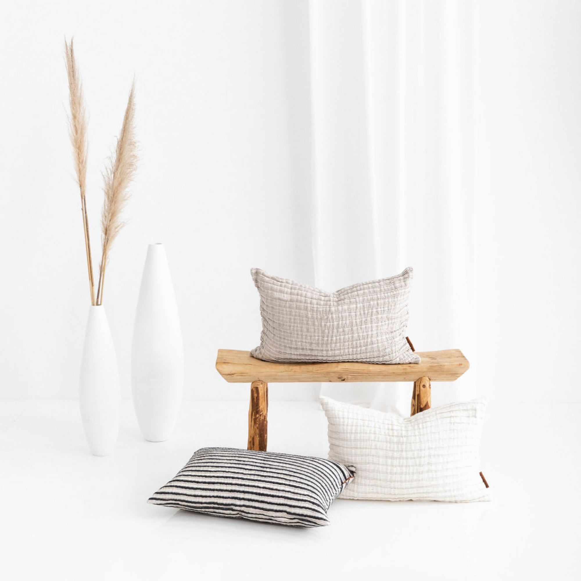 The Airlie Linen Cushion - 40x60 - Fibre Australia product image