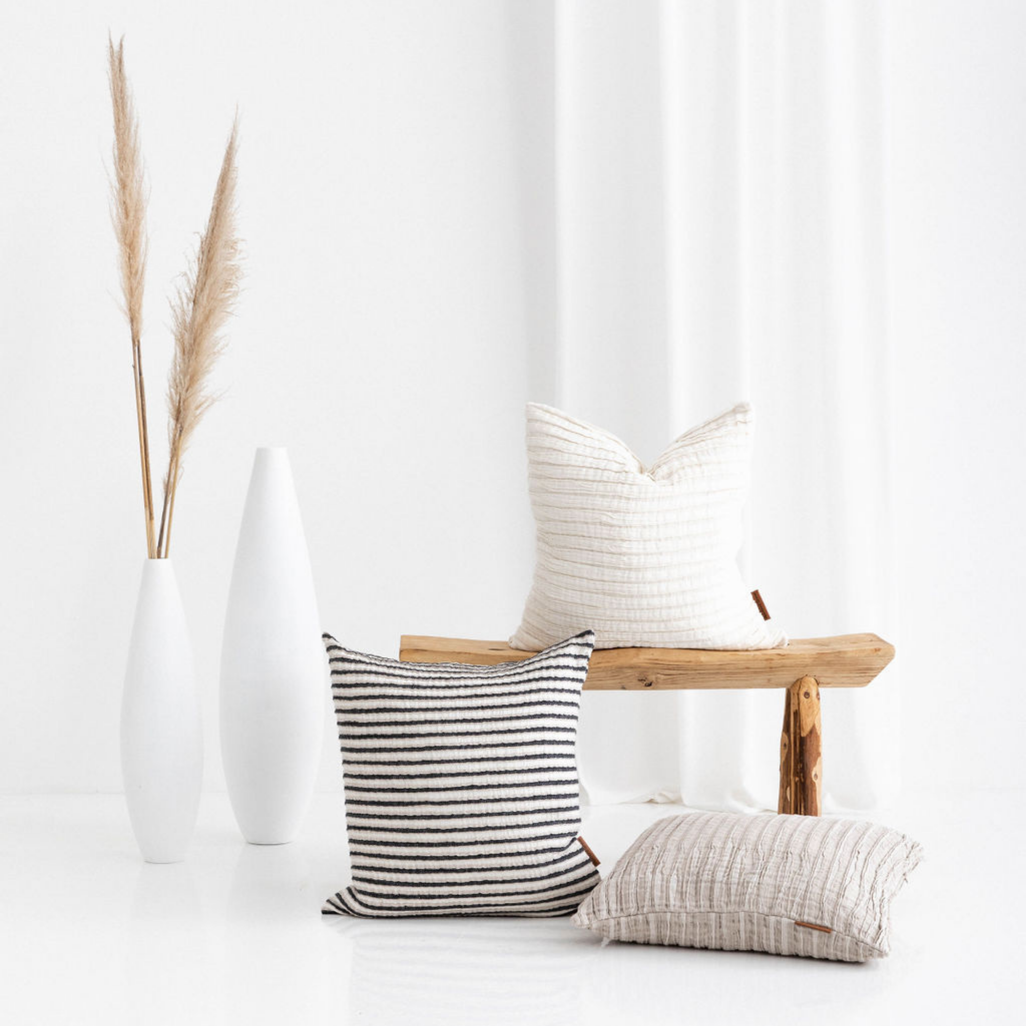 The Airlie Linen Cushion - 55x55 - Fibre Australia product image