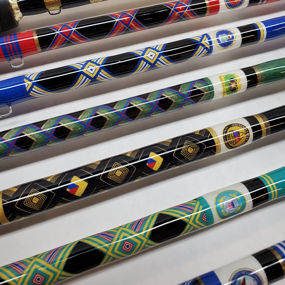5 Custom Wrapped Fishing Rods