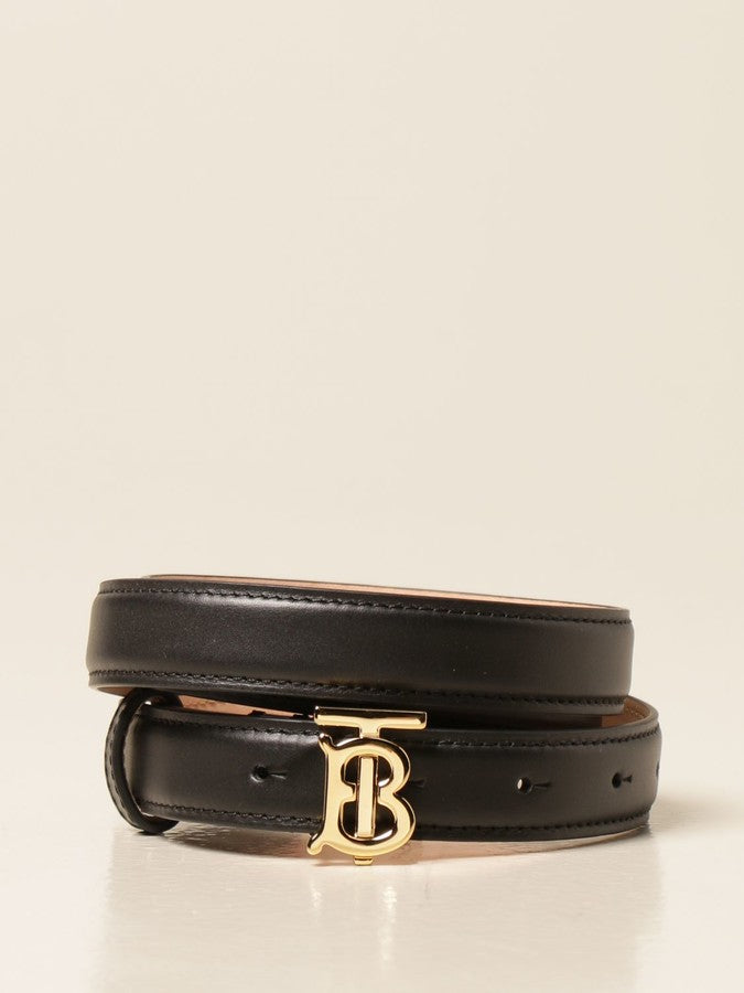 BURBERRY TB CALF LEATHER BELT – Caroline's Fashion Luxuries