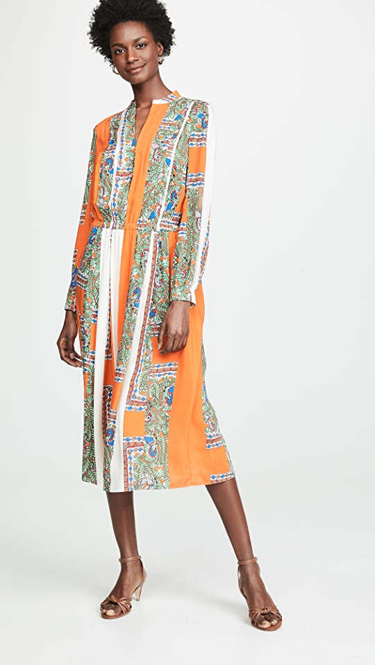 TORY BURCH Long Sleeve Print Midi Dress – Caroline's Fashion Luxuries