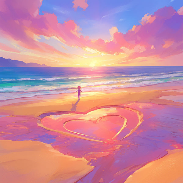 Heart on a beach