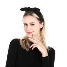 Load image into Gallery viewer, Plain colours stretchy cotton headband with bow
