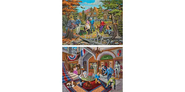 Set of 2: Murder Mystery Jigsaw Puzzles