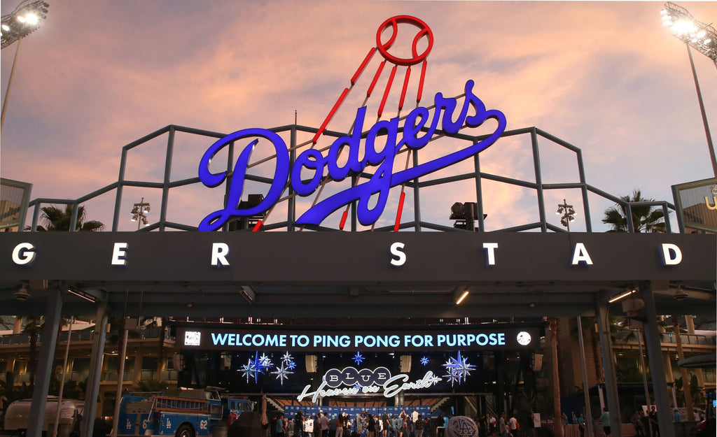 Dodgers Stadium and Clayton Kershaws host Ping Pong charity event.