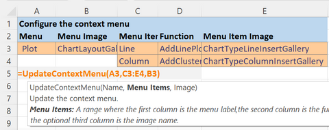 Add context menu using function call