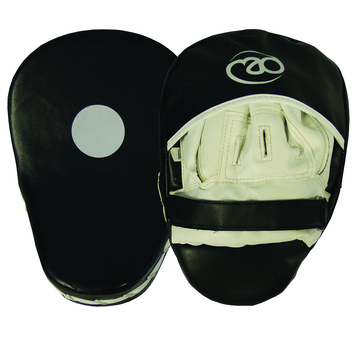 Fitness Mad Curved Synthetic Leather Focus Boxing Pads - Adult - Black