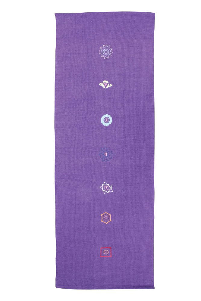 Fitness Mad Cotton Yoga Rug - Chakra Pattern