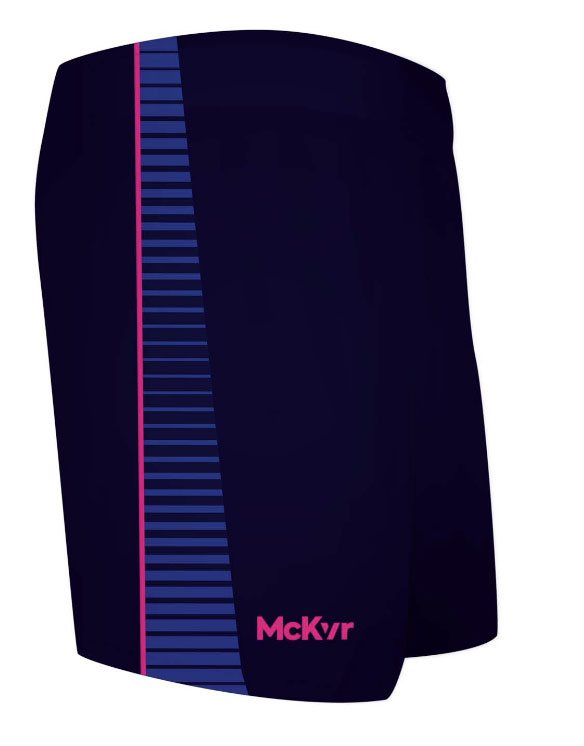 Mc Keever Clan na Gael CLG Match Shorts - Womens - Navy/White/Pink