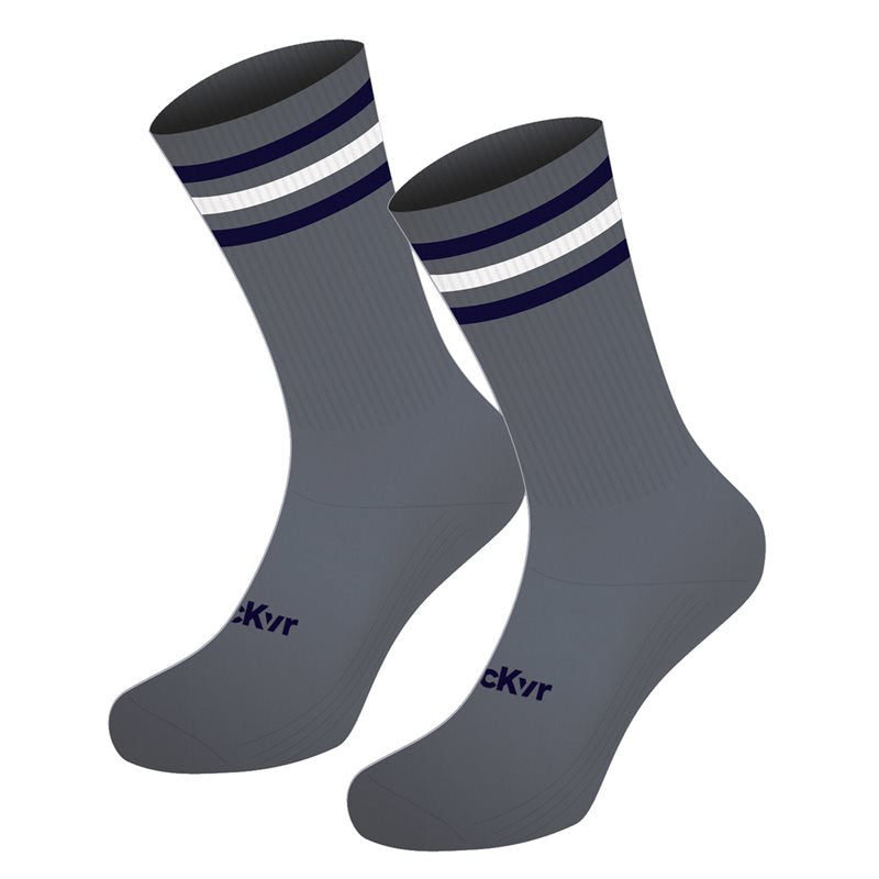 Mc Keever Clan na Gael CLG Training Mid Socks - Youth - Grey/White/Blue