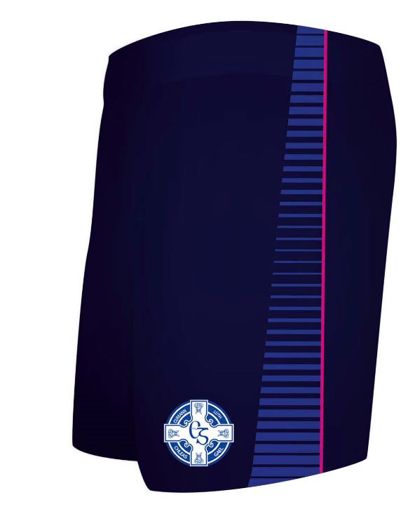 Mc Keever Clan na Gael CLG Match Shorts - Youth - Navy/Blue/Pink