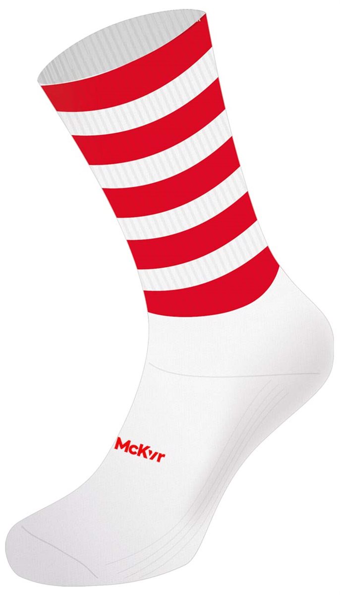 Mc Keever Cork Ladies LGFA Official Home Socks - Kids - White/Red