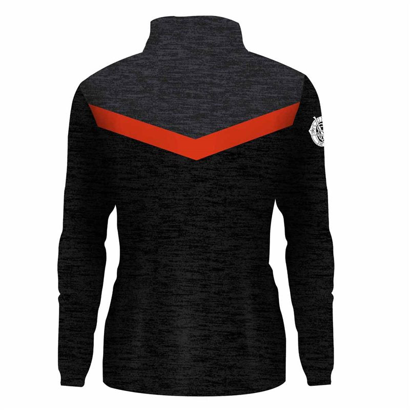 Mc Keever Armagh Camogie Official 1/4 Zip Top - Youth - Black/Orange/Grey