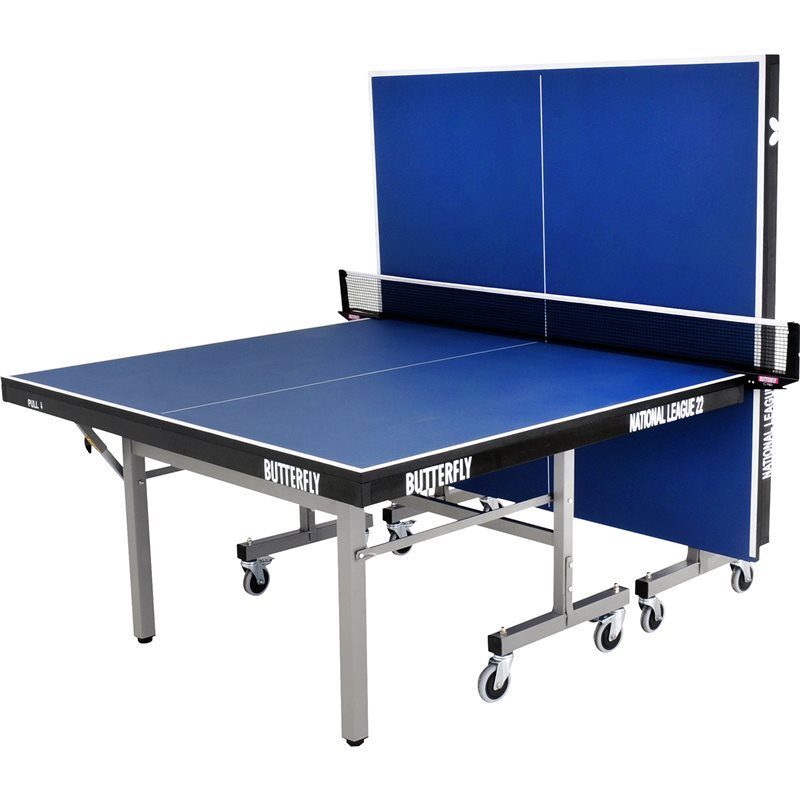 Butterfly Easifold Outdoor Rollaway Table Tennis Table - Blue