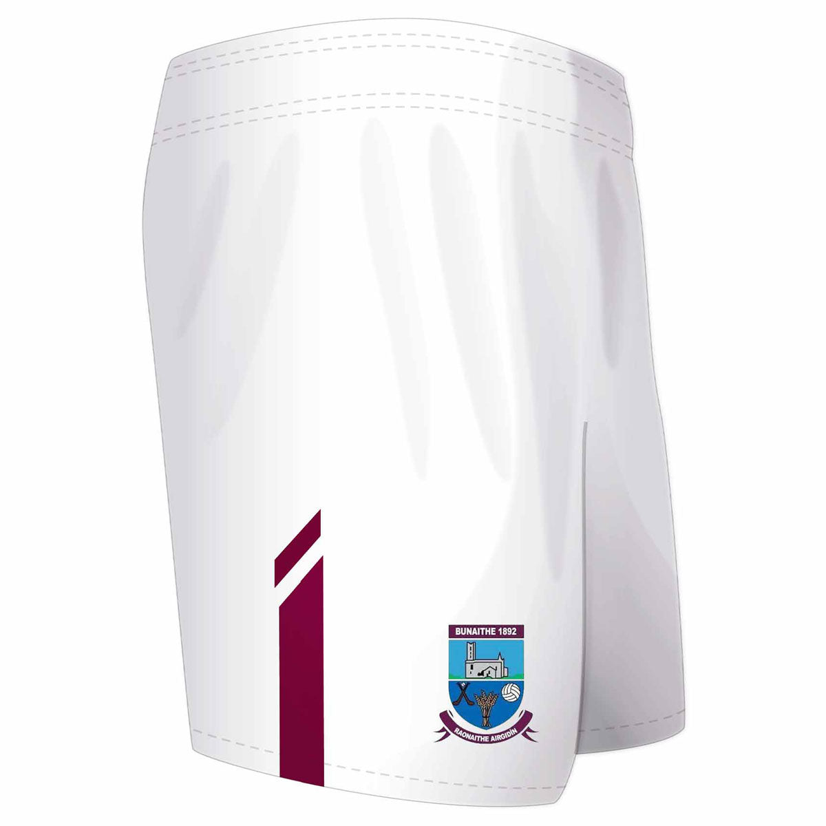 Mc Keever Argideen Rangers GAA Playing Short - Adult - White/Maroon