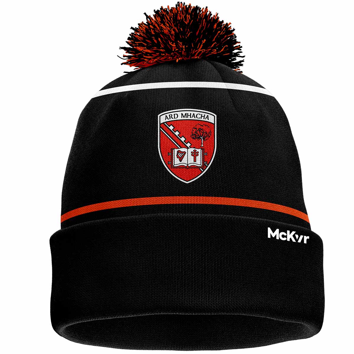 Mc Keever Armagh GAA Official Vital Bobble Hat - Youth - Black/White/Orange