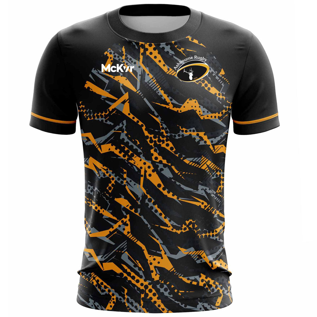 Mc Keever Ashbourne Rugby Club No.3 Training Jersey - Adult - Black/Amber