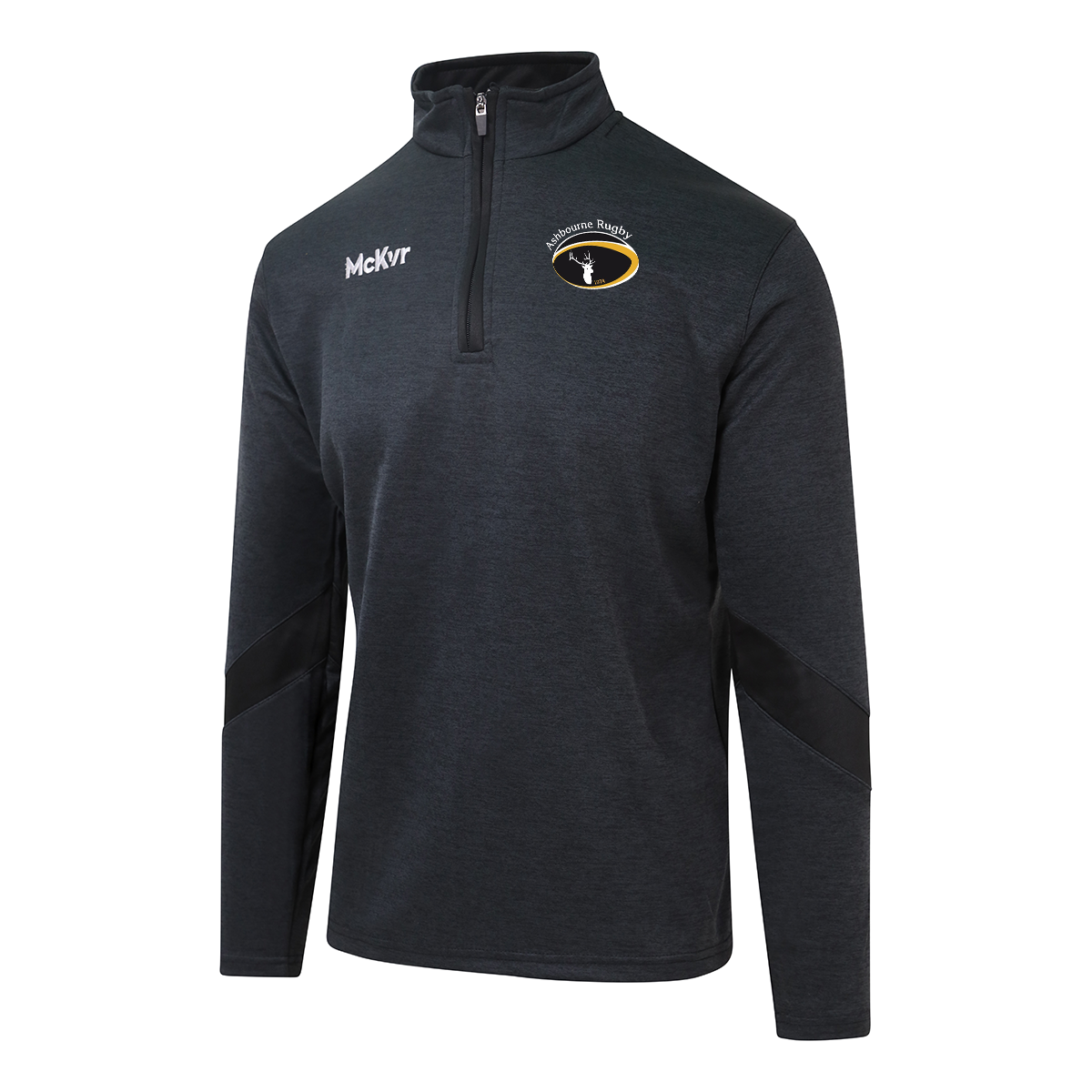 Mc Keever Ashbourne Rugby Core 22 1/4 Zip Top - Adult - Black