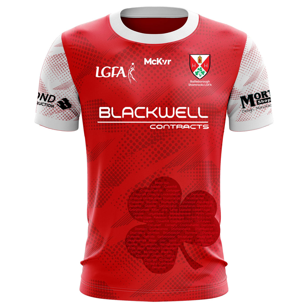 Mc Keever Bailieborough Shamrocks GAA Ladies Playing Jersey - Adult - Red