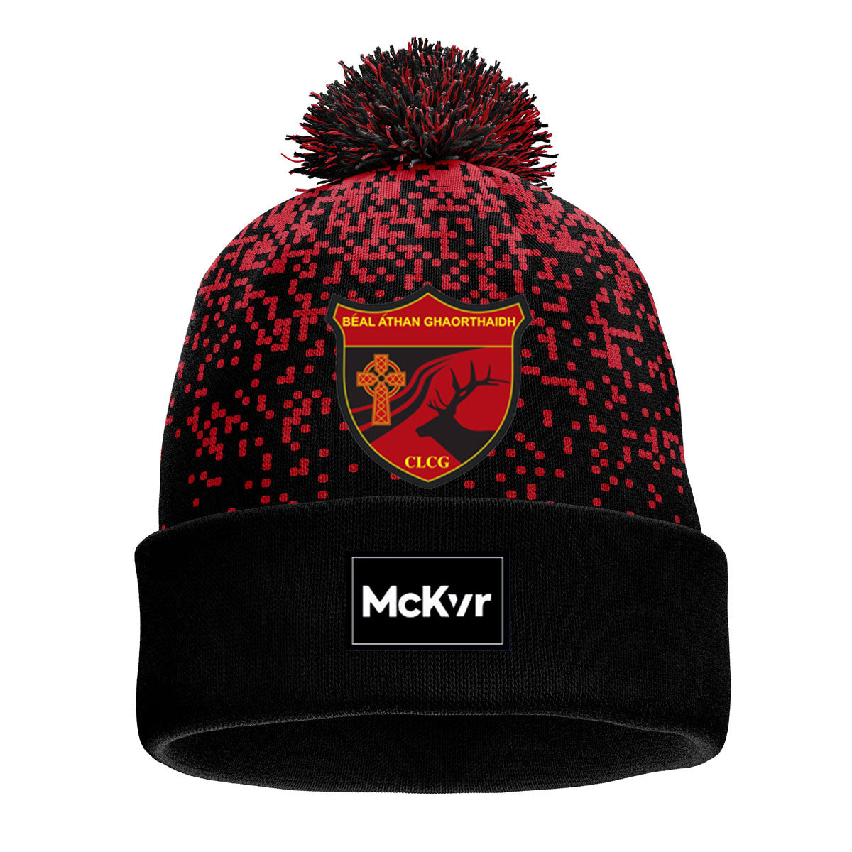 Mc Keever Ballingeary GAA Core 22 Bobble Hat - Adult - Black/Red