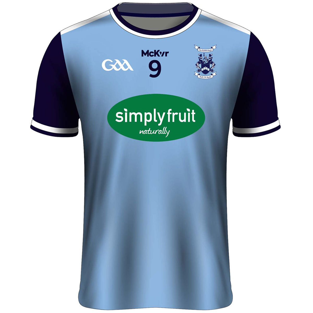 Mc Keever Ballyhegan Davitts Numbered Home Jersey - Adult - Blue Player Fit