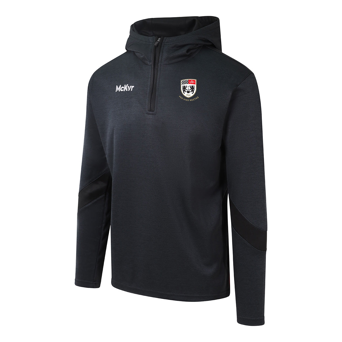 Mc Keever Belvedere College Core 22 1/4 Zip Hoodie - Adult - Black