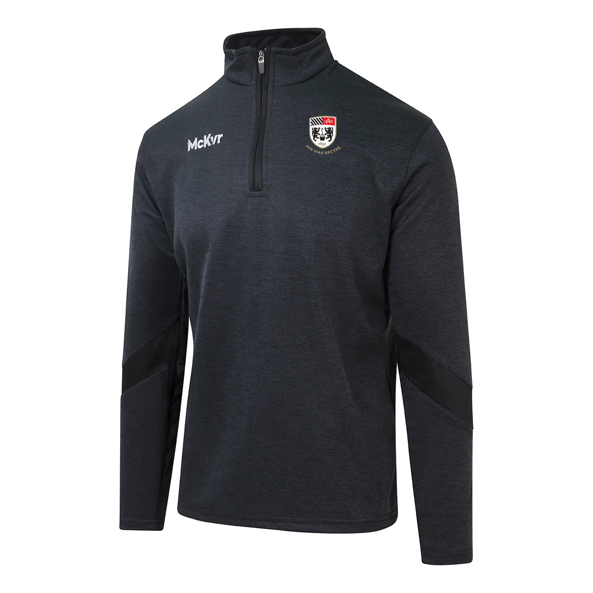 Mc Keever Belvedere College Core 22 1/4 Zip Top - Adult - Black