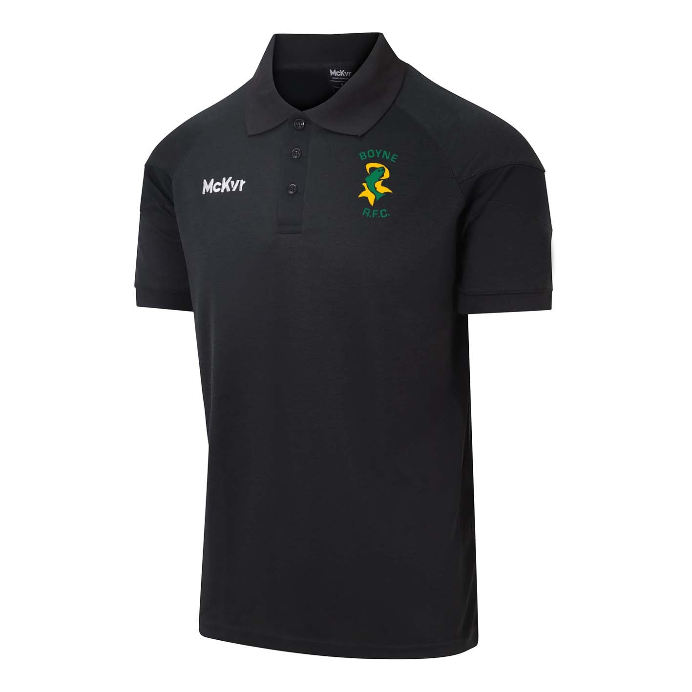 Mc Keever Boyne RFC Core 22 Polo Top - Adult - Black