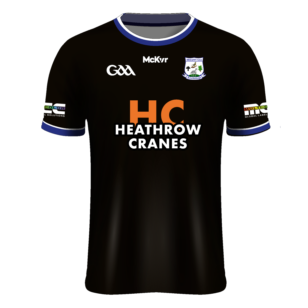 Mc Keever Breaffy GAA Goalkeeper Jersey - Adult - Black Player Fit