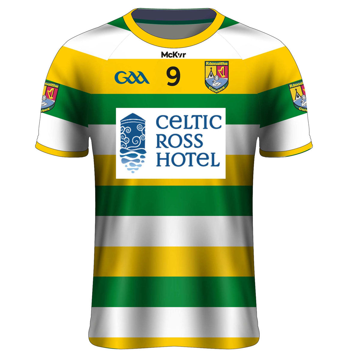 Mc Keever Carbery Rangers Numbered Playing Jersey - Adult - Green/Yellow/White Player Fit