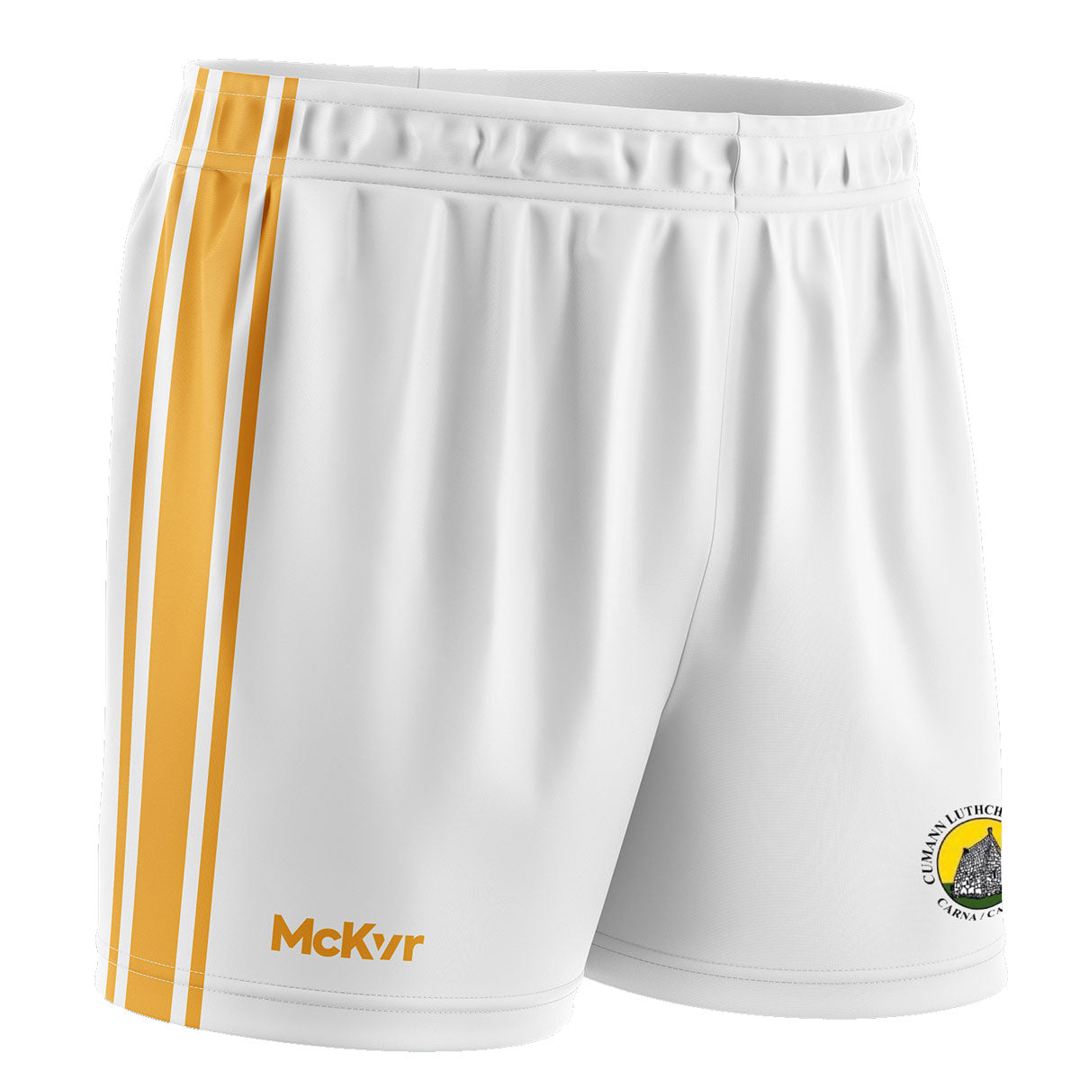 Mc Keever Carna Cashel GAA Core 22 GAA Shorts - Youth - White/Gold