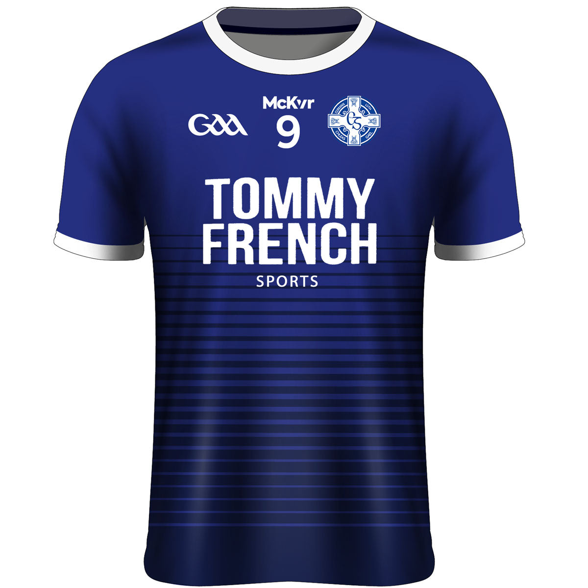 Mc Keever Clan Na Gael CLG Numbered Playing Jersey - Adult - Blue Player Fit