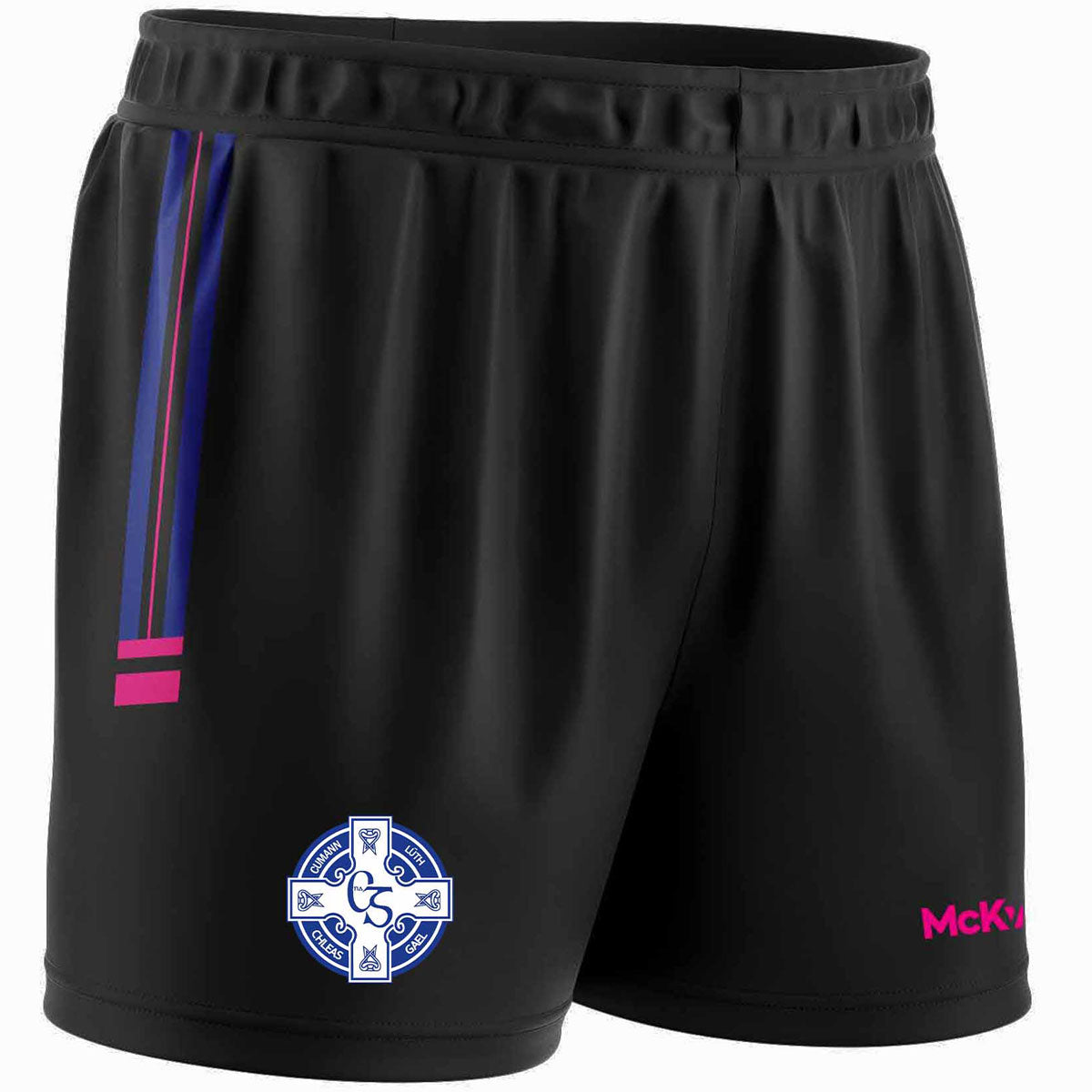 Mc Keever Clan Na Gael LGFA Training Short - Womens - Black/Royal/Pink